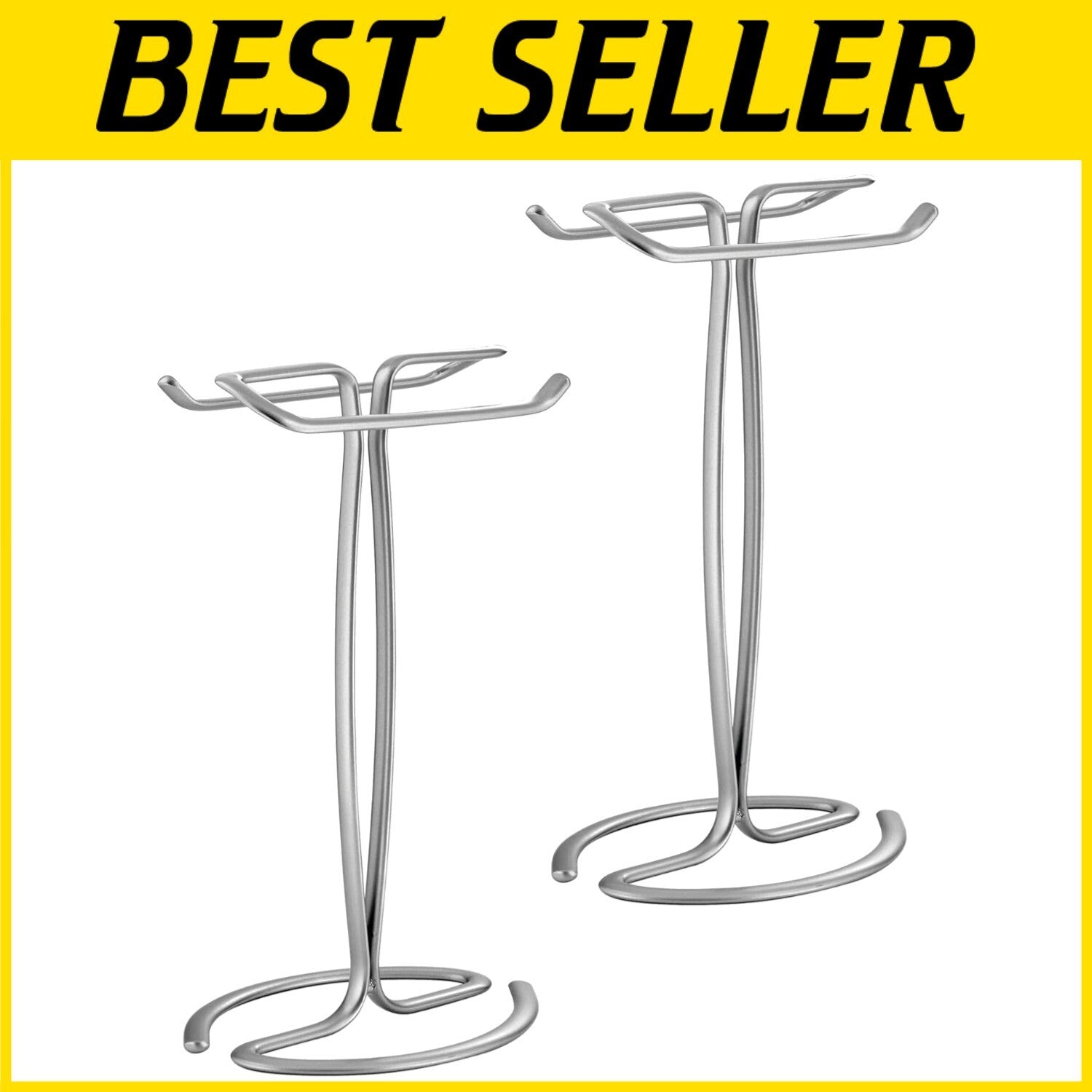Durable Chrome and Alloy Steel Towel Stand Set - Elegant Bathroom Organization