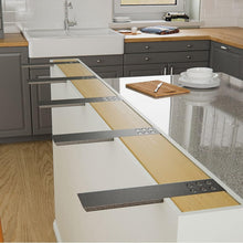 Load image into Gallery viewer, Concealed Heavy Duty Iron Countertop Support Brackets - 3 Pack for Safety