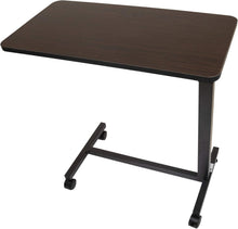 Load image into Gallery viewer, Rolling Bedside Table with Walnut Finish - Ideal for Reading, Eating &amp; Computing