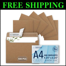 Load image into Gallery viewer, Heavy Duty Self-Seal A4 Kraft Envelopes - Ideal for All Greeting Cards 500 Pack