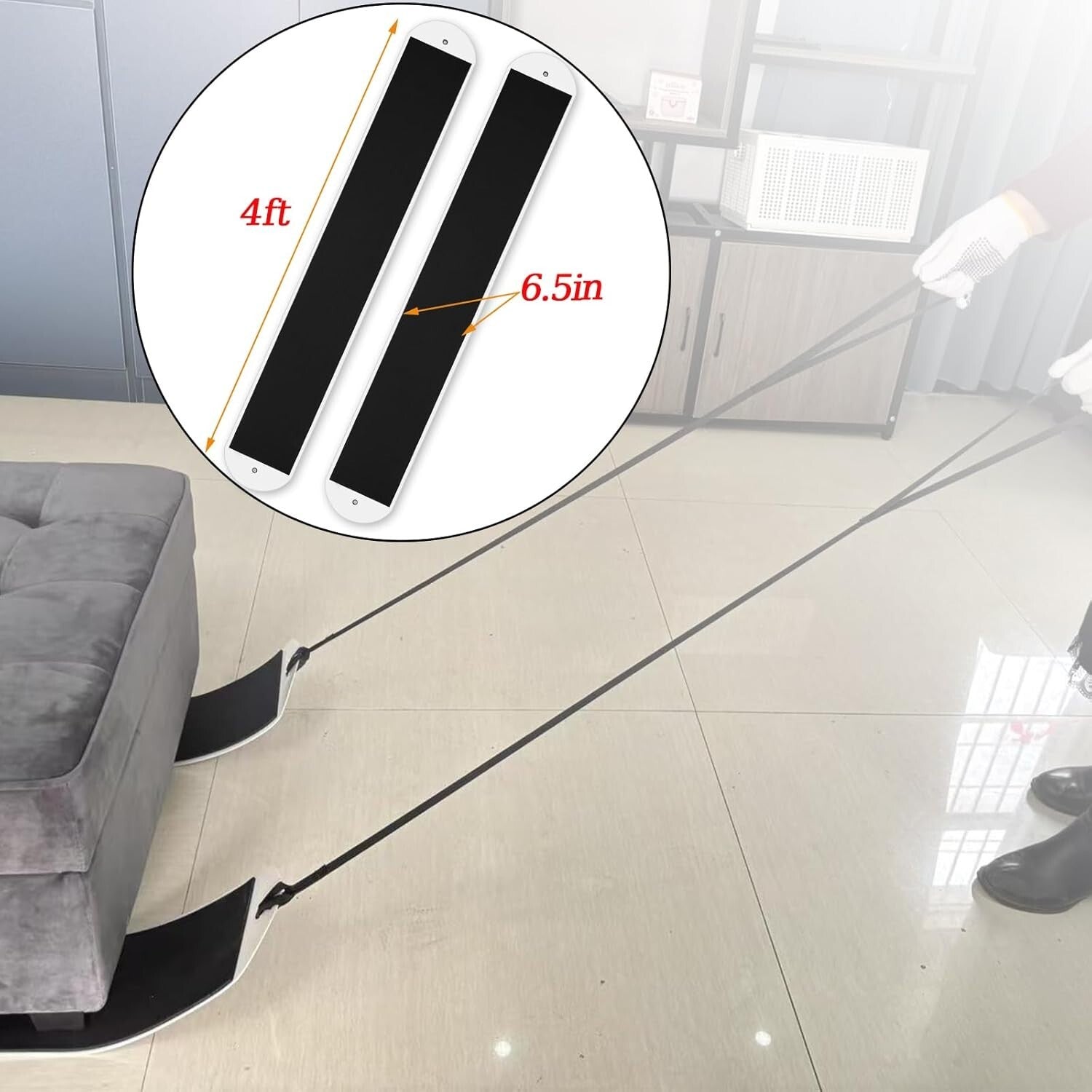 Reusable Furniture Movers with Pull Strap – Ideal for Carpet and Hardwood Use