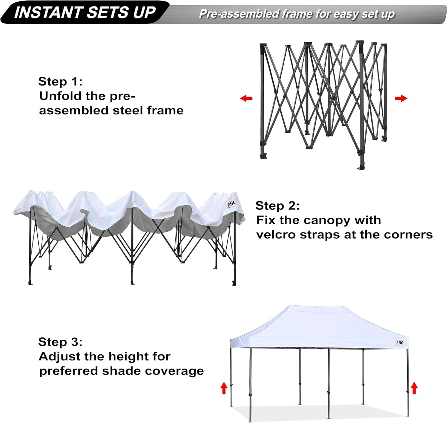 Heavy-Duty 10x20 Canopy Tent with UV Protection - Ideal for Festivals & Parties
