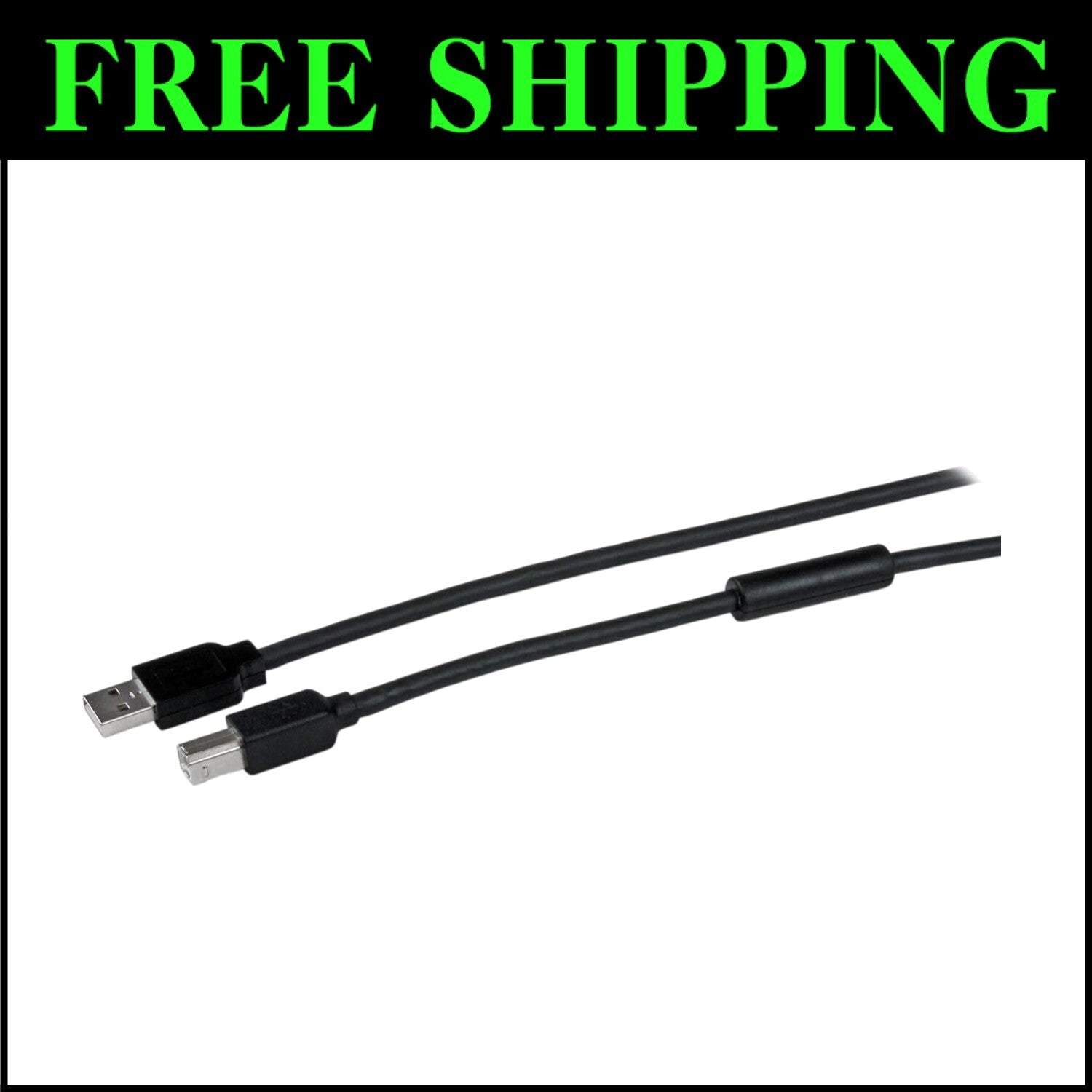 Durable 50ft USB 2.0 Printer Cable - Active Circuit for Reliable Connection