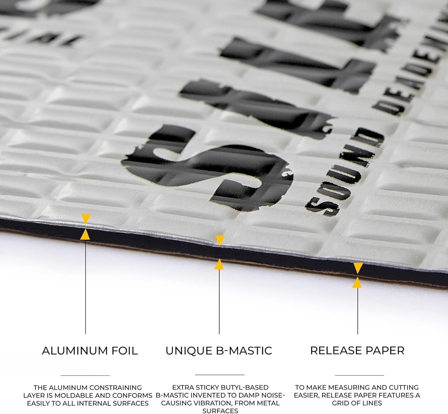 Automotive Sound Deadener - 80 Mil Butyl Mat for Noise Reduction in Cars