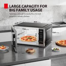 Load image into Gallery viewer, Versatile 1200W Stainless Steel Microwave with 16.5 Inch Turntable &amp; Child Lock