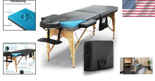 Professional Quality Memory Foam Massage Table - Lightweight, 551 lbs Capacity