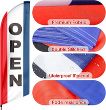 Load image into Gallery viewer, Open Swooper Feather Flag Advertising Kit with Ground Stake - 11FT Visibility