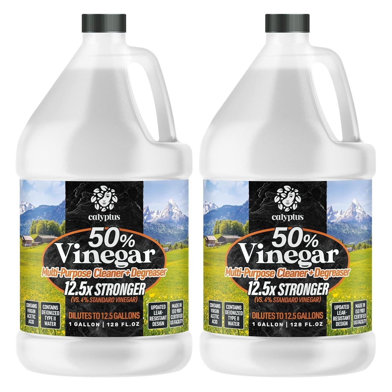50% Pure Concentrated Vinegar - 12.5X Power Home & Outdoor Cleaning Solution