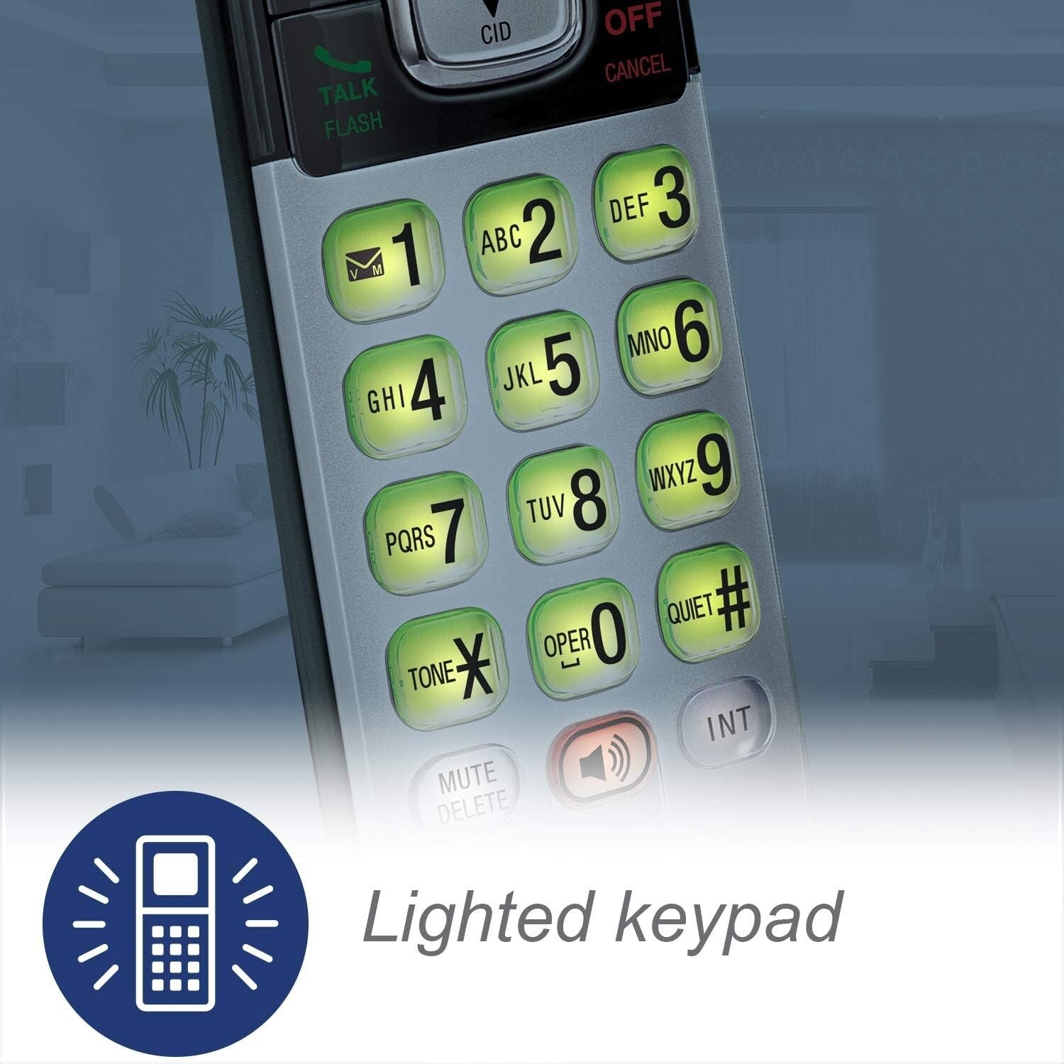 Expandable 2-Handset Cordless Phone - Caller ID, Backlit Display & ECO Mode