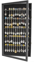 Load image into Gallery viewer, Luxurious 60-Spoon Display Case with Hinged Door &amp; Felt Background - Black