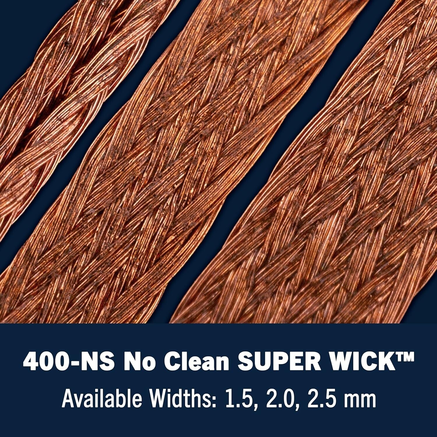 Environmentally Safe Desoldering Braid with RMA Flux - 5' Length, Set of 10