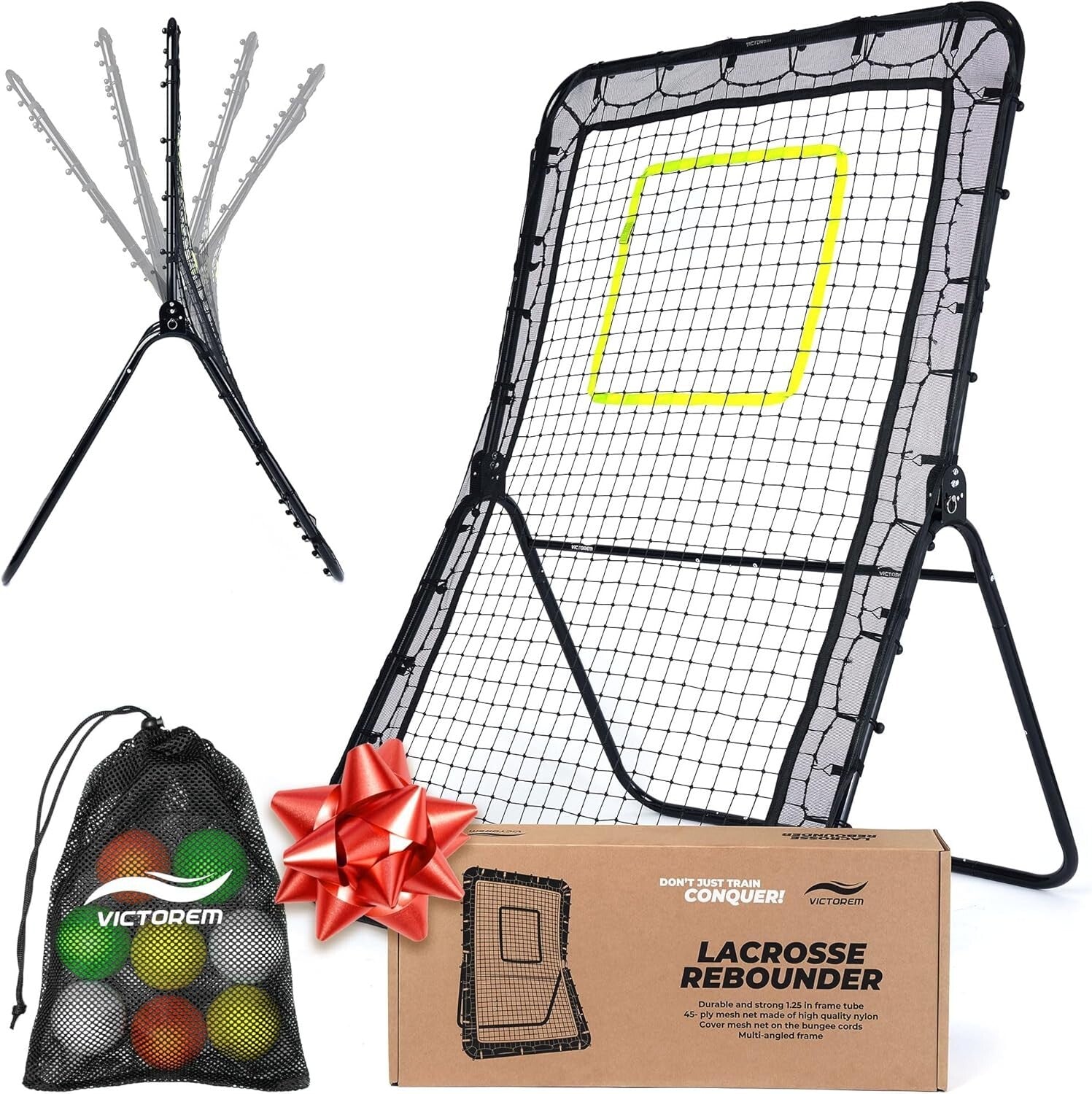 Durable 6x4 Ft. Rebounder Net for Lacrosse, Volleyball & Softball Training