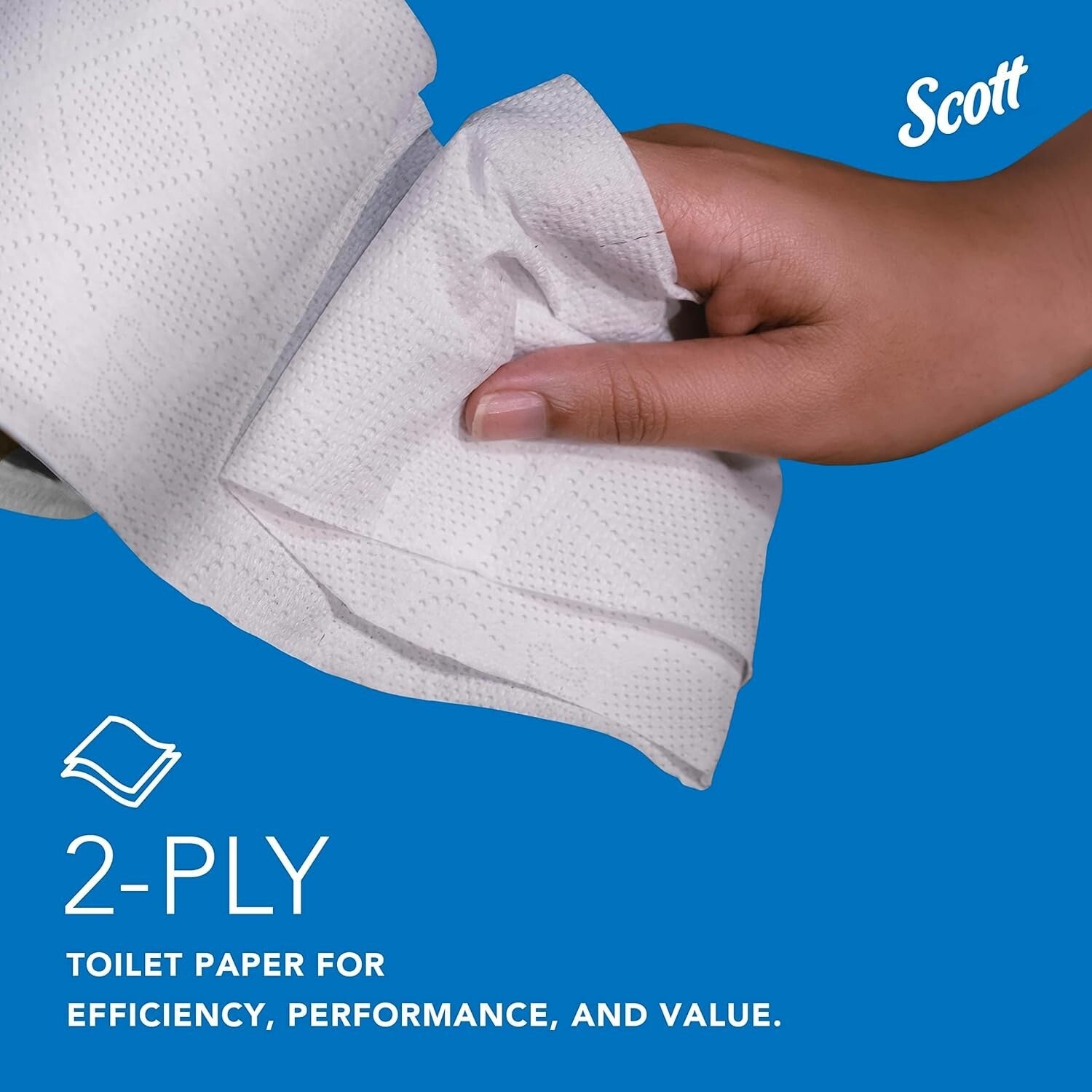 Eco-Conscious 2-Ply Toilet Tissue - 80 Rolls, Perfect for High-Traffic Restrooms