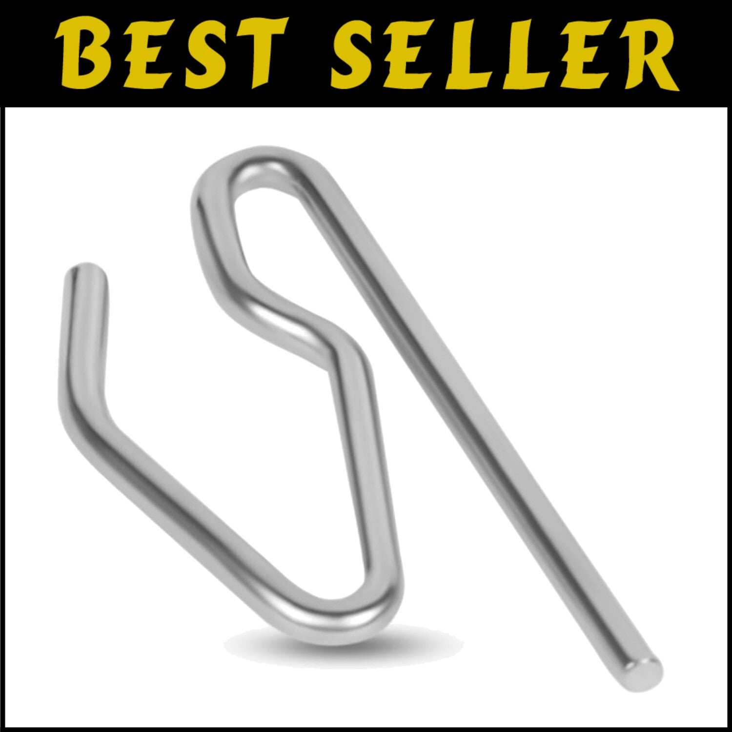 High-Quality Silver Mild Steel Curtain Hooks - 200 Pieces for Perfect Hanging