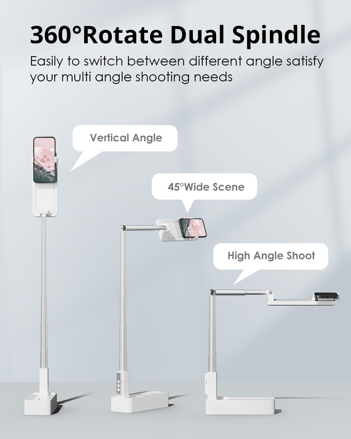 Multi-Purpose Phone Stand with Anti-Slip Base - Ideal for Live Streaming & Calls