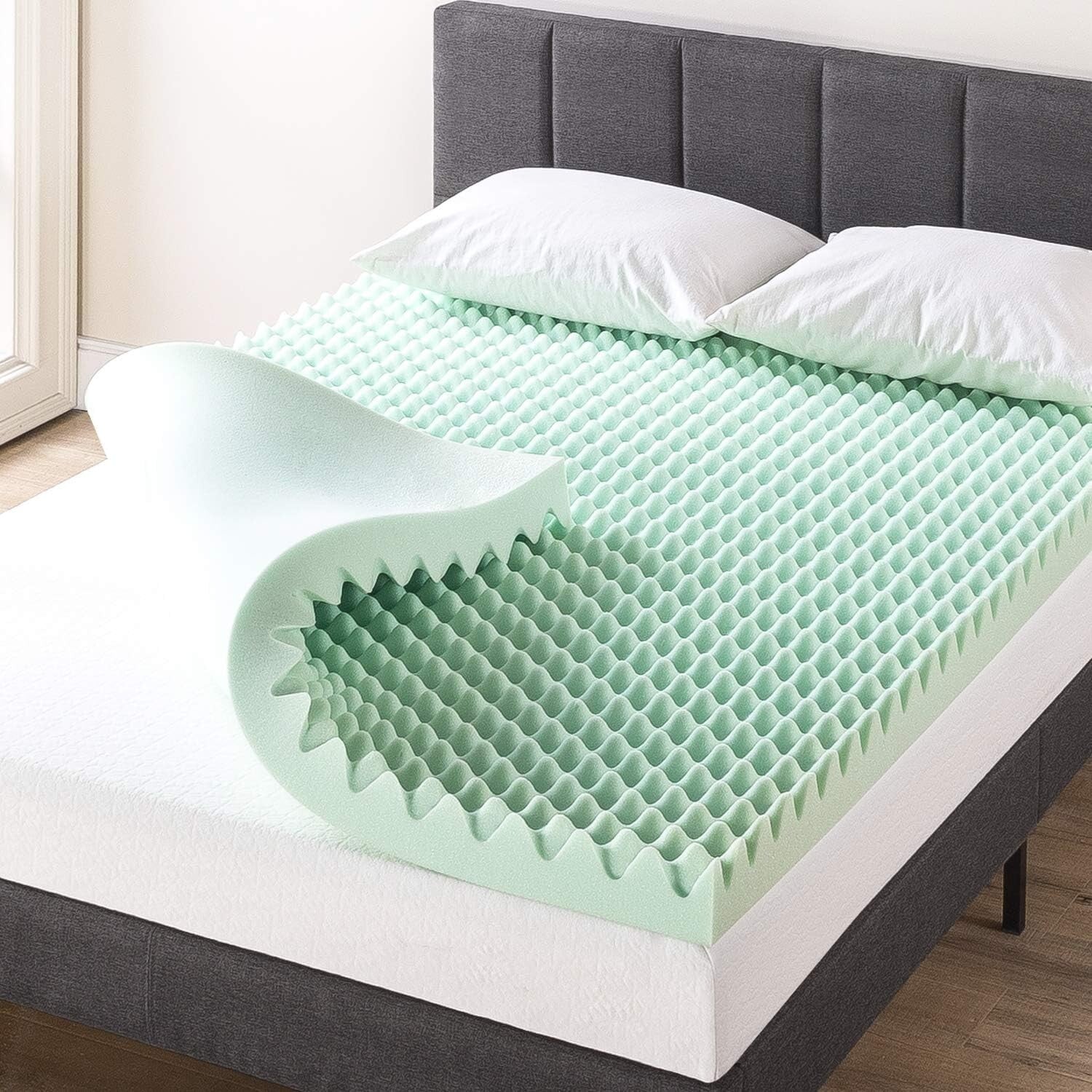 Breathable 4-Inch Twin Memory Foam Topper with Aloe Infusion for Restful Sleep