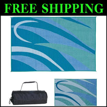 Load image into Gallery viewer, UV Coated 8x12 Outdoor Reversible Mat for RVs &amp; Gardens – Secure &amp; Breathable