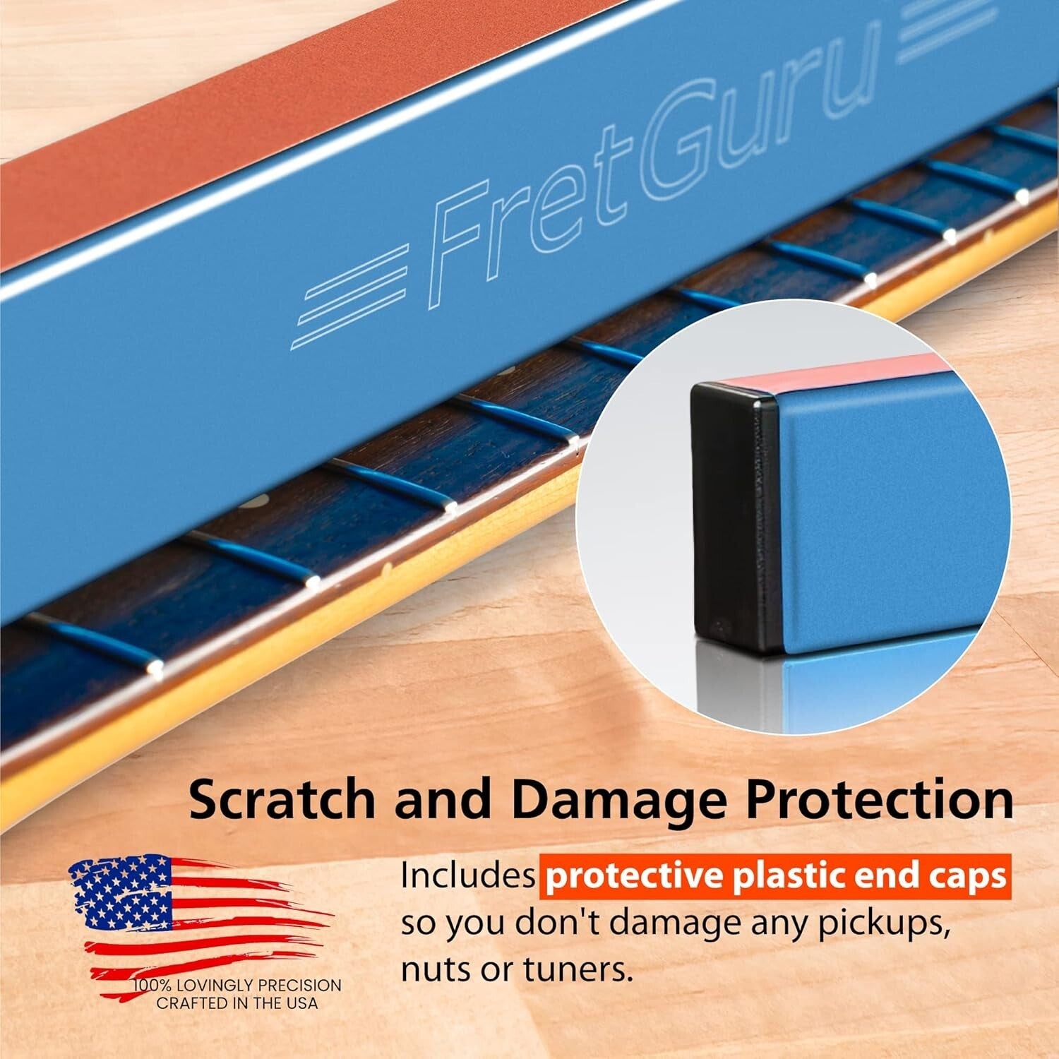 Professional 10" Fret Leveling Beam Tool for Guitar & Short Scale Instruments