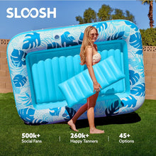 Load image into Gallery viewer, Comfortable XL Blue Inflatable Tanning Pool Lounger - Perfect for Summer Fun