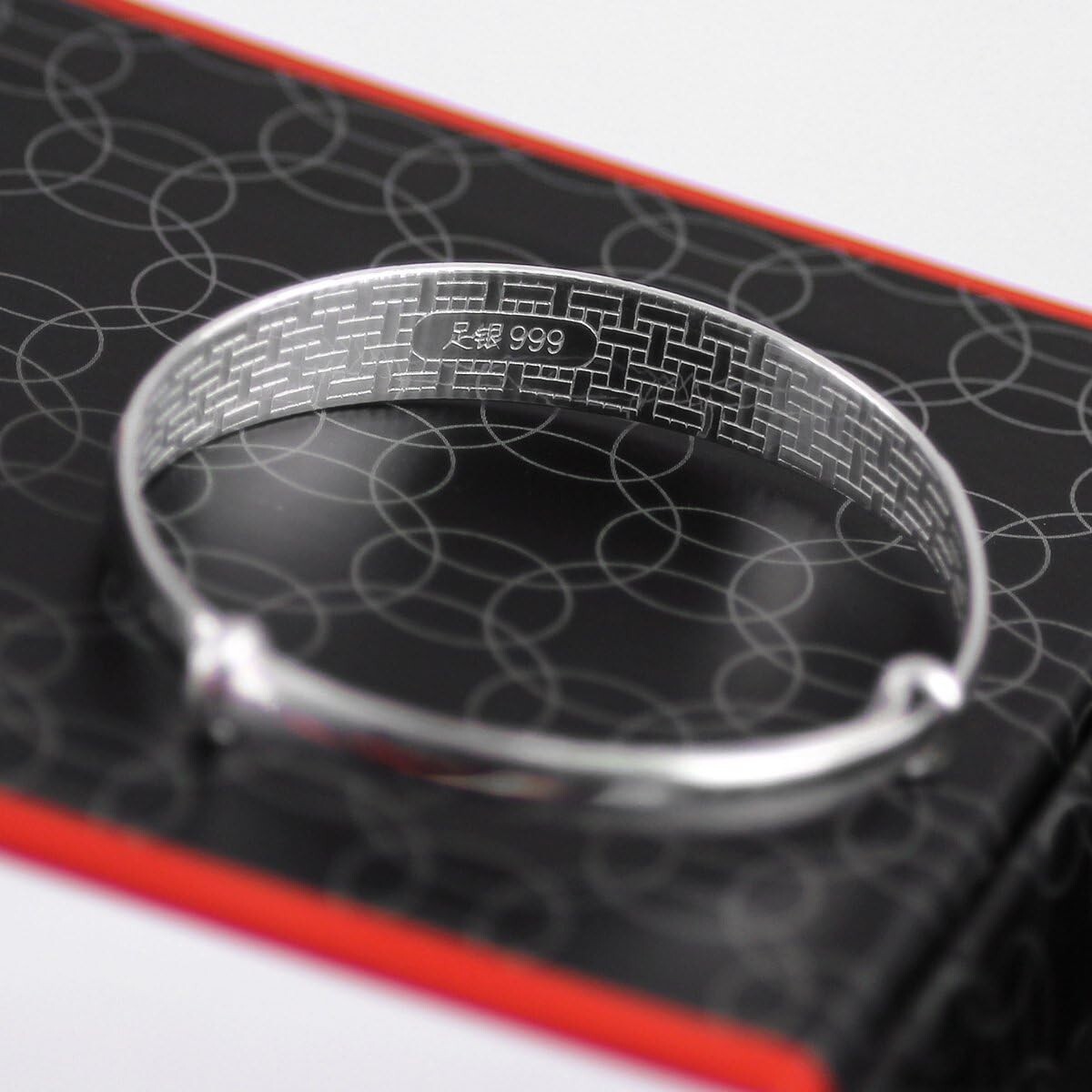 Elegant Women's 999 Silver Bracelet - Adjustable Dragon and Phoenix Charm Bangle