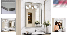Load image into Gallery viewer, Elegant 28" x 36" Brushed Nickel Bathroom Mirror - Anti-Rust &amp; Distortion-Free