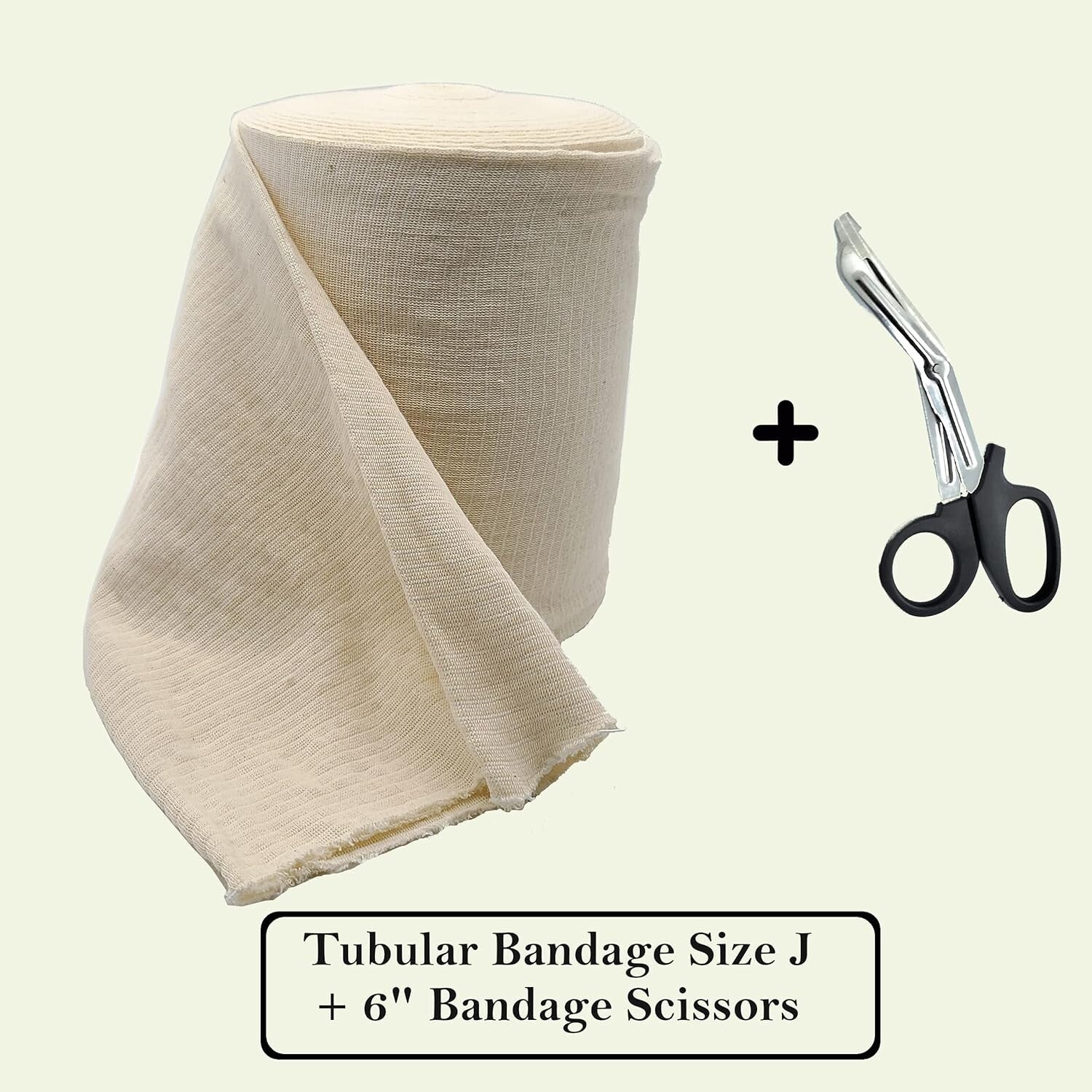 Elastic Tubular Bandage for Injury Support - 6.9" x 33' with Cutting Scissors