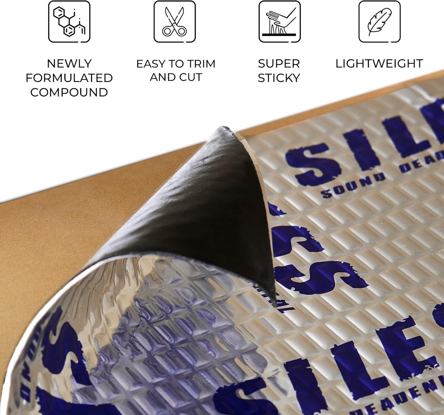 Cost-Effective Butyl Sound Deadener - 50 Mil 52 Sqft for Ultimate Noise Control