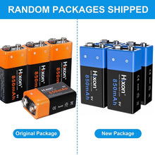 Load image into Gallery viewer, Fast-Charging 9V Battery Set - 850mAh Rechargeable Lithium Pack with Charger