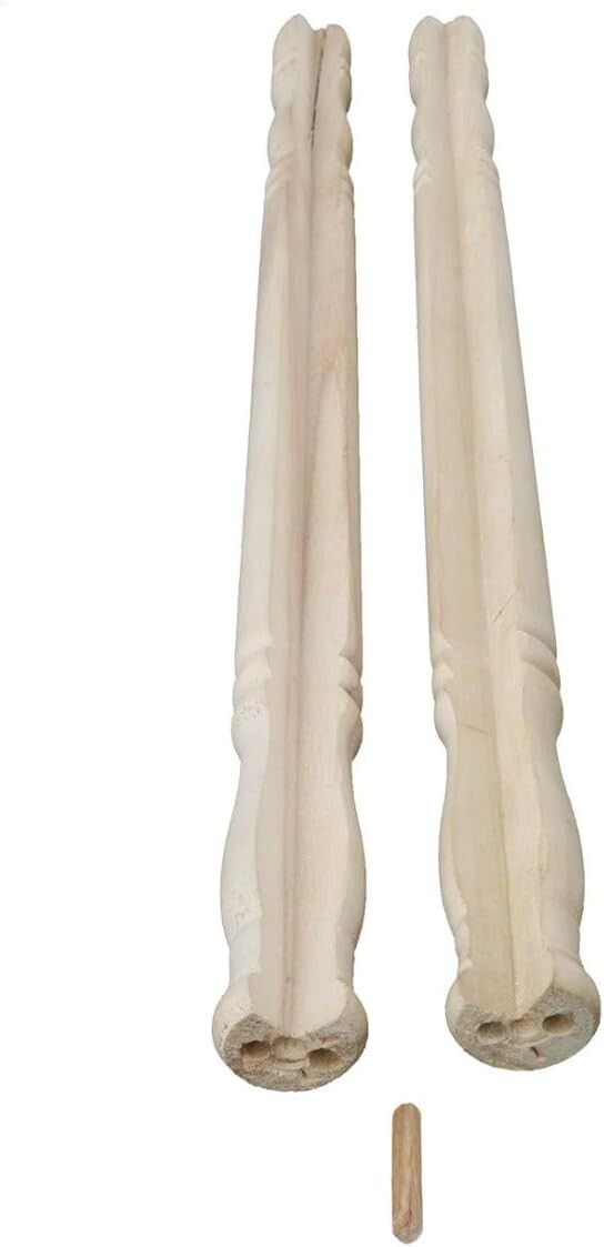 Round Sanded Corner Wall Protectors - 5-Piece Beechwood Set for Easy Install