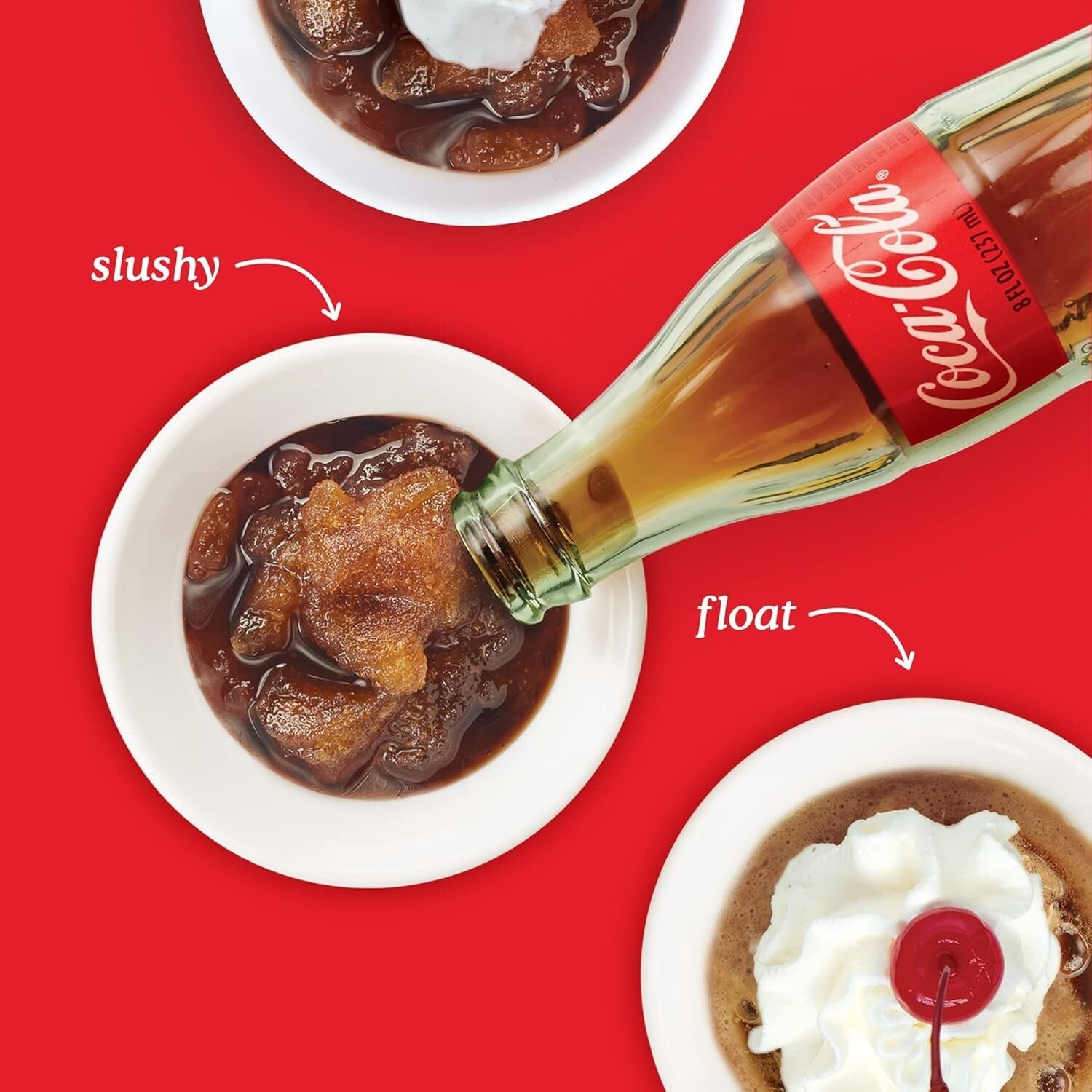 Coca-Cola Float & Slushy Maker Set of 2 - Retro Smoothie & Slushie Cups