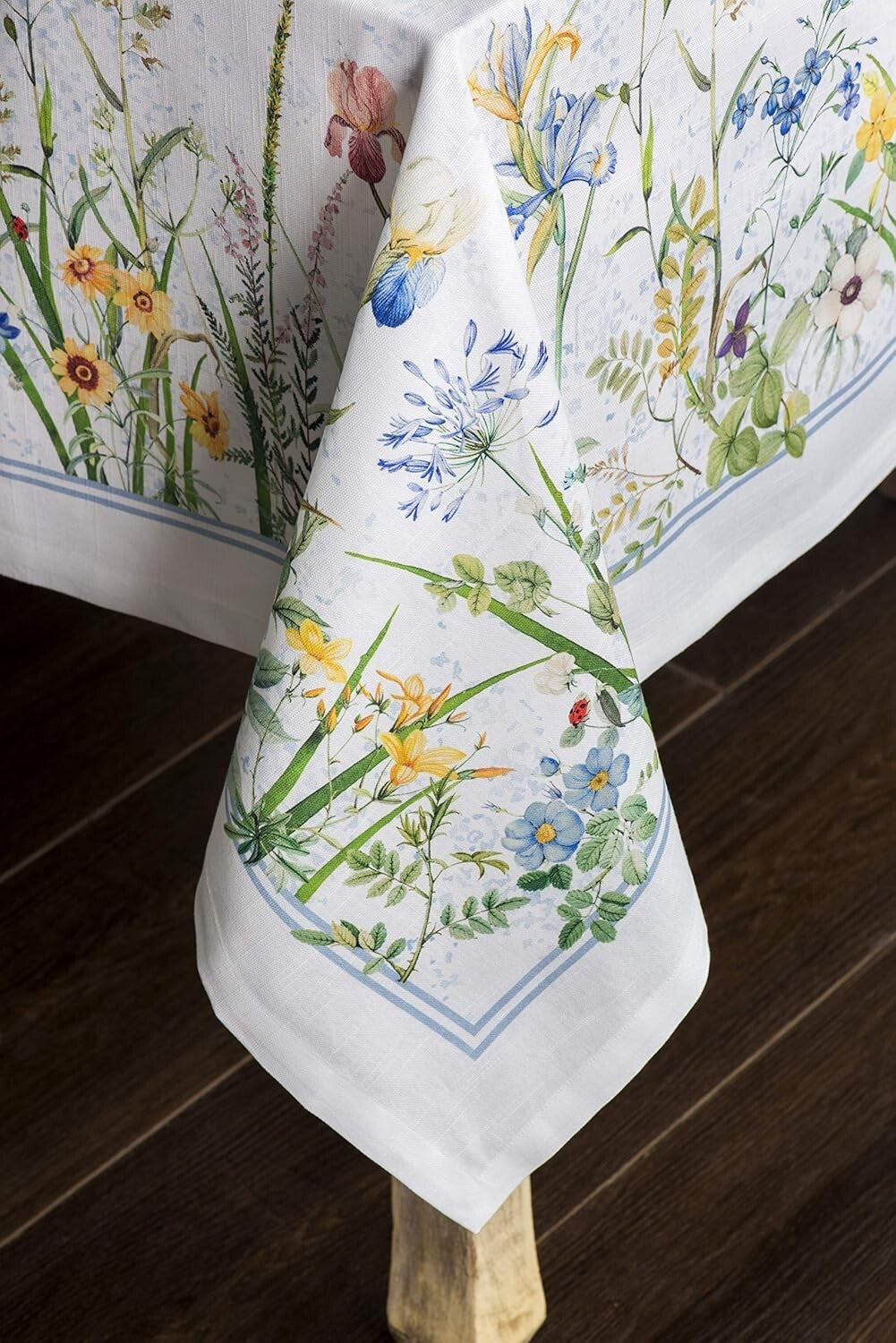 Elegant 100% Cotton Floral Tablecloth - 70 x 90 Inches, Perfect for Weddings