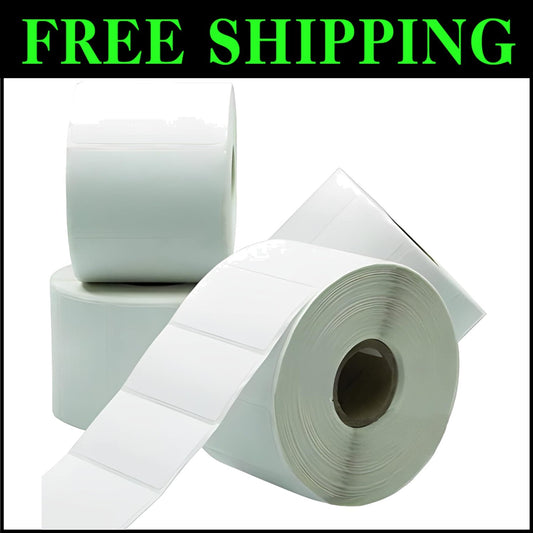 Premium Extra Sticky Thermal Labels 2.25x1.25in, 12 Pack for E-commerce Success