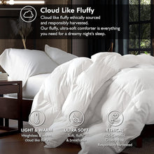 Load image into Gallery viewer, Luxurious 108" x 98" Oversized King Goose Down Comforter - 100% Egyptian Cotton
