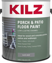Load image into Gallery viewer, Low-Lustre Slate Gray Porch &amp; Patio Floor Paint - 1 Gallon, Waterproof, Durable