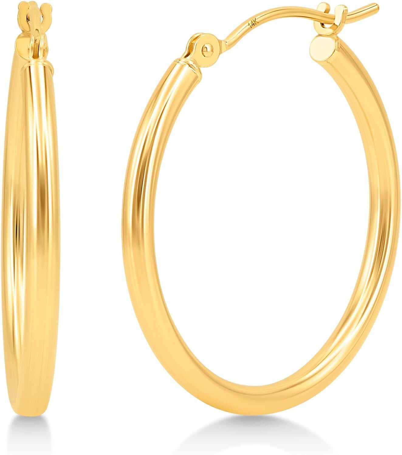 Hypoallergenic 14k Gold Huggie Hoops - Stylish 25mm Earrings for Any Occasion