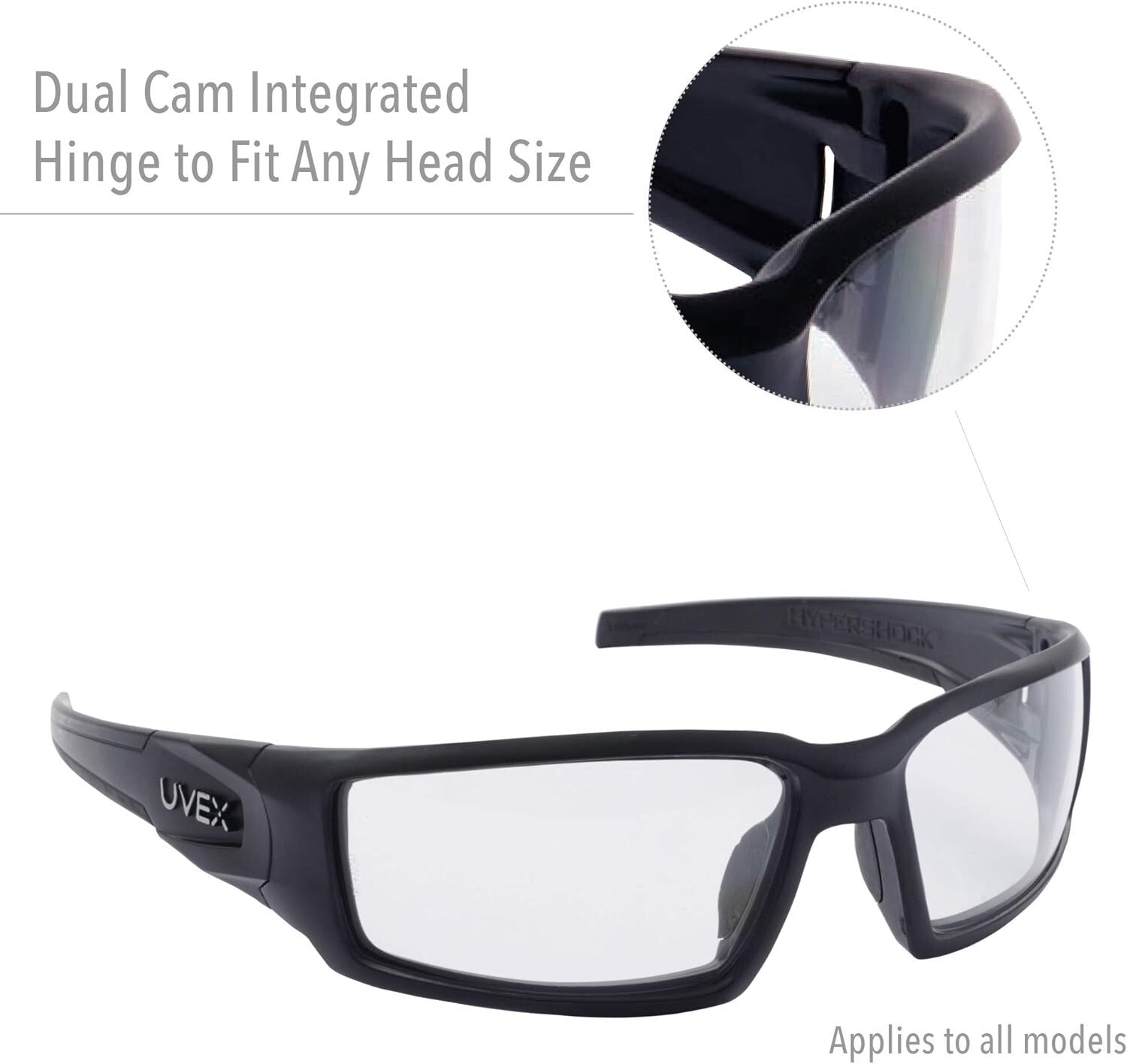 Lightweight Honeywell Hypershock Safety Glasses with Espresso Polarized Lens