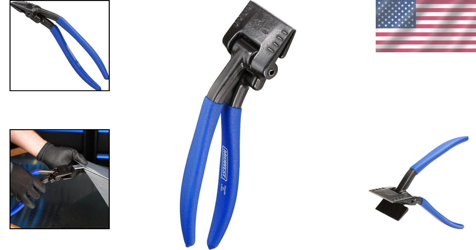 MIDWEST 3-Inch Offset Seamer Tong - Durable High Carbon Steel Metal Bender