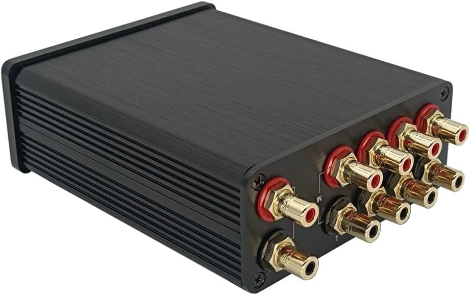 HiFi RCA Switch Stereo Selector - 4 Sources to 1 Output with Gold Connectors