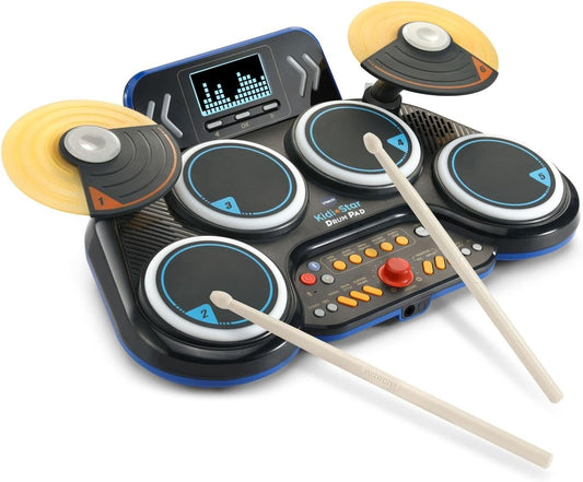 Interactive Kidi Star Drum Pad for Kids - Bluetooth, Recording & Games Included