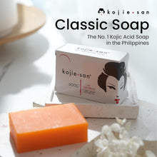 Load image into Gallery viewer, Fresh Orange Scent Original Kojic Acid Shower Set - 65g Bars + Soap Accessories
