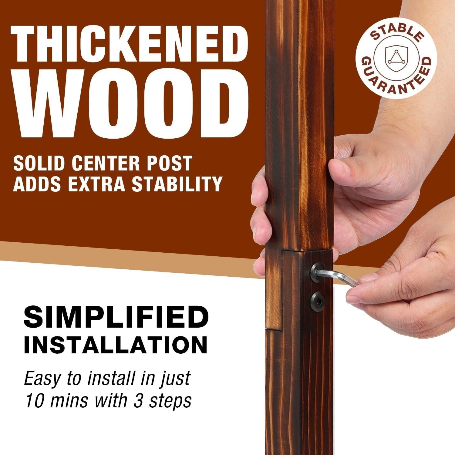 Solid Wood Fishing Rod Holder - 16-Rod Capacity with 360-Degree Rotation