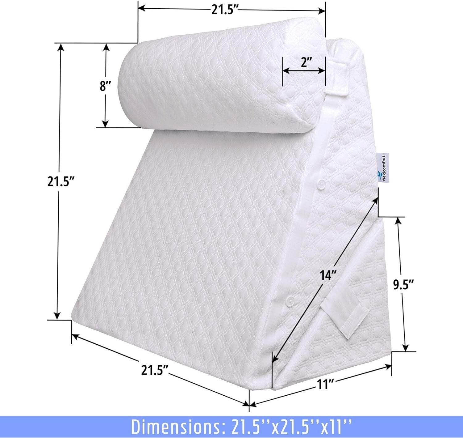 Breathable Large Wedge Pillow with Adjustable Head Support - Smart Recovery Aid