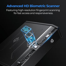 Load image into Gallery viewer, Advanced Alloy Steel Biometric Gun Safe for Quick Access - Nightstand or Car Use