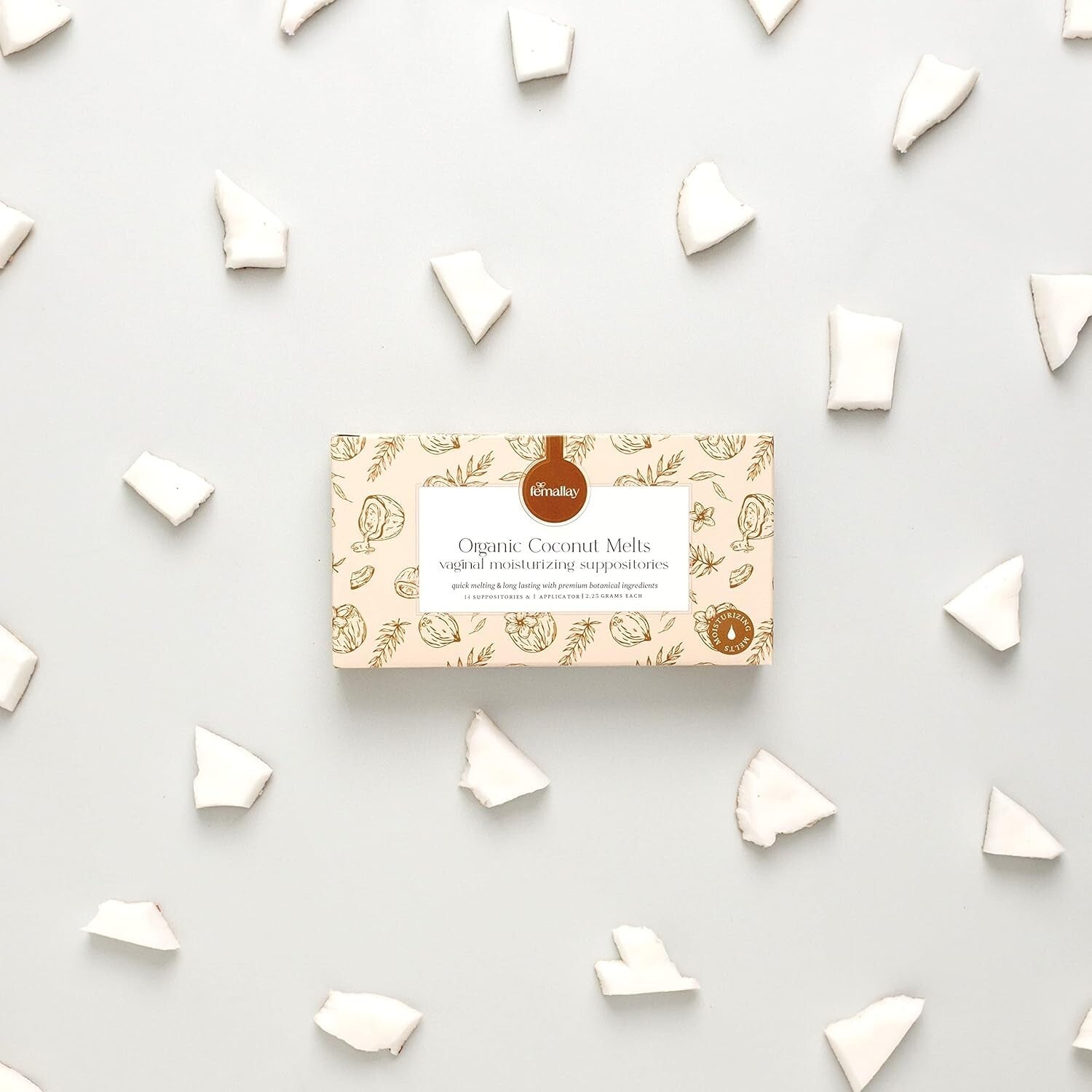 Organic Ultra-Hydrating Vaginal Suppository Melts - 100% Natural Relief, 2 Pack