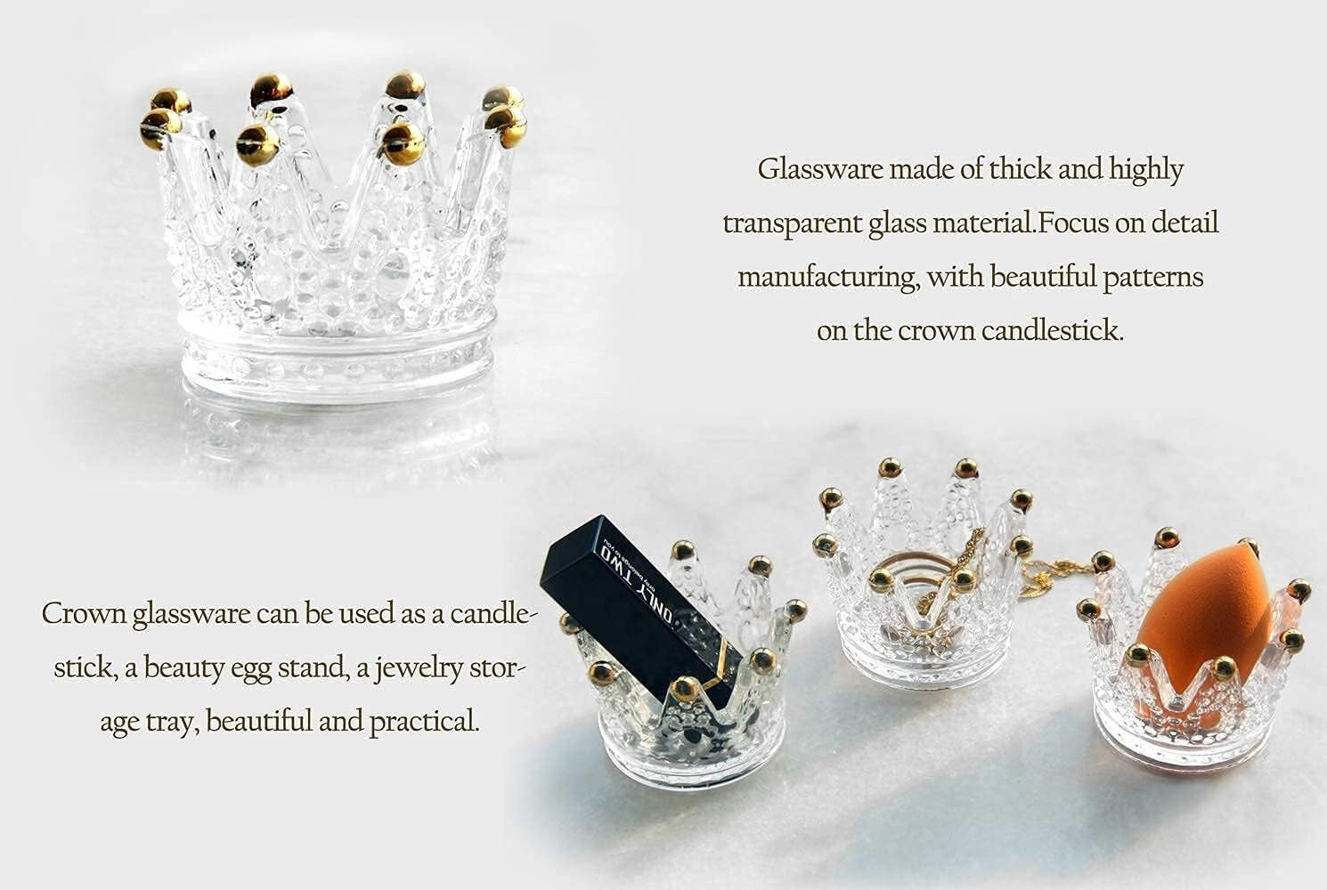 Gold Glass Votive Candle Holder Set of 12 - Ideal for Weddings and Celebrations