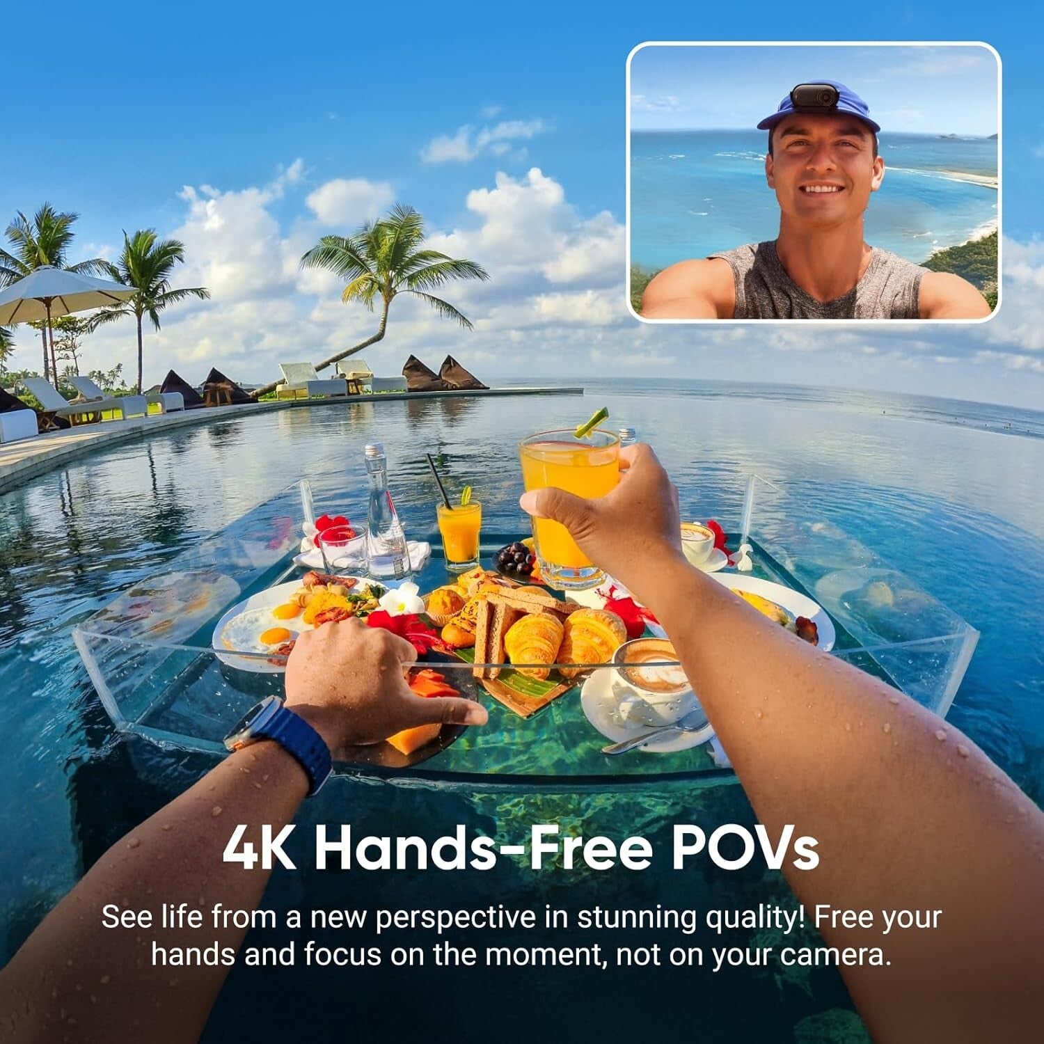 4K Tiny Camera - 128 GB Storage with Touchscreen & Gesture Control Features