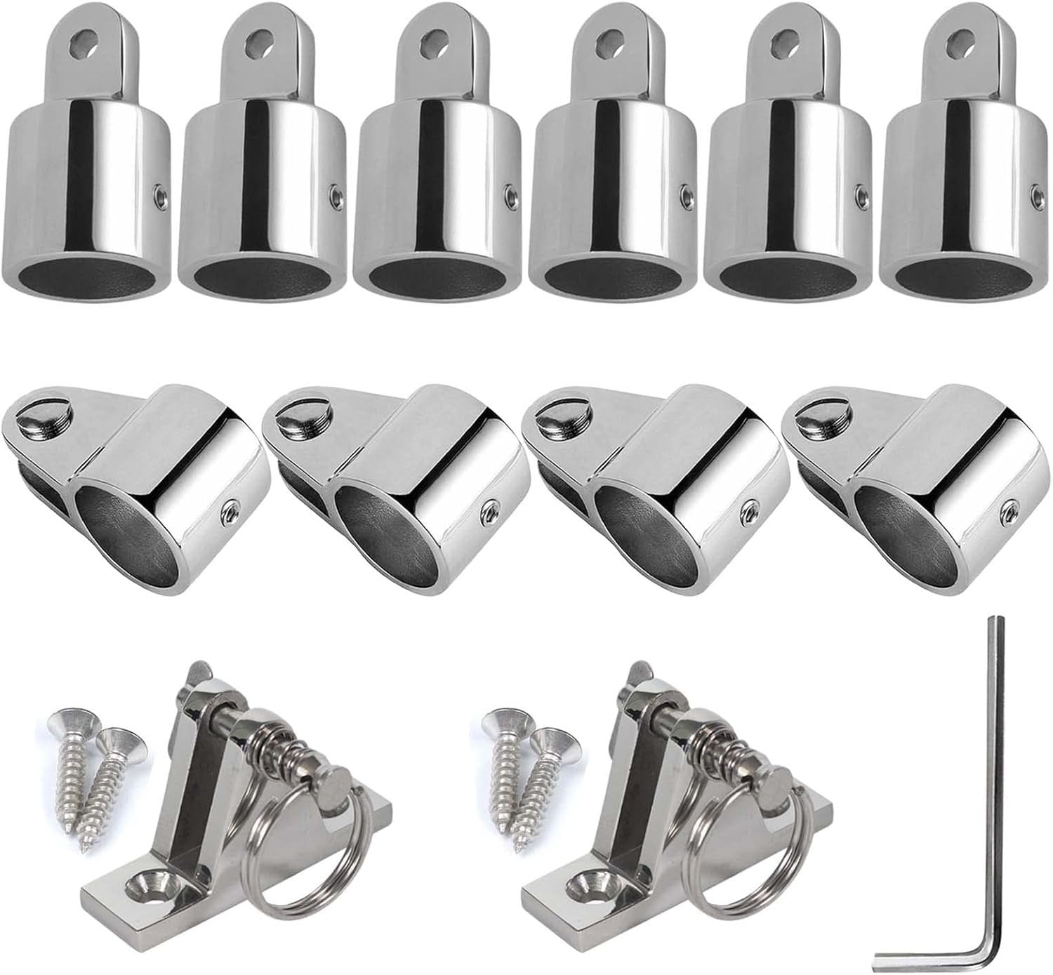 Easy Install Bimini Top Hardware Kit - Heavy Duty Stainless Steel, 12 Pieces