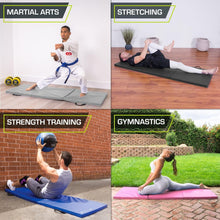 Load image into Gallery viewer, Durable Tri-Fold Workout Mat with Joint Protection - Ideal for Gymnastics &amp; Yoga