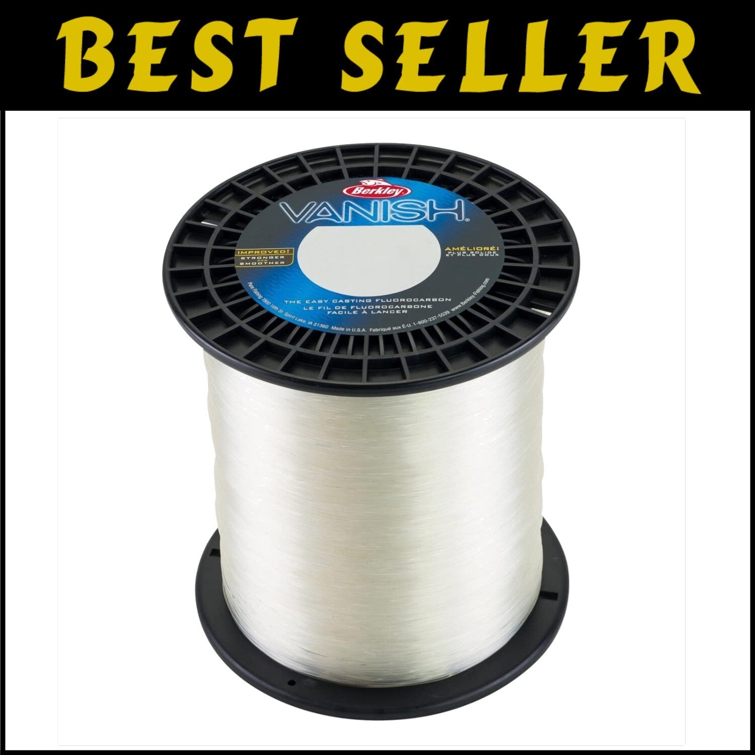 Clear 2000yd Vanish Fluorocarbon Fishing Line - Strong 10lb Leader Material