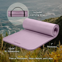 Load image into Gallery viewer, Solana 1-Inch Thick Non-Slip Yoga Mat with Carry Strap - Comfort &amp; Stability